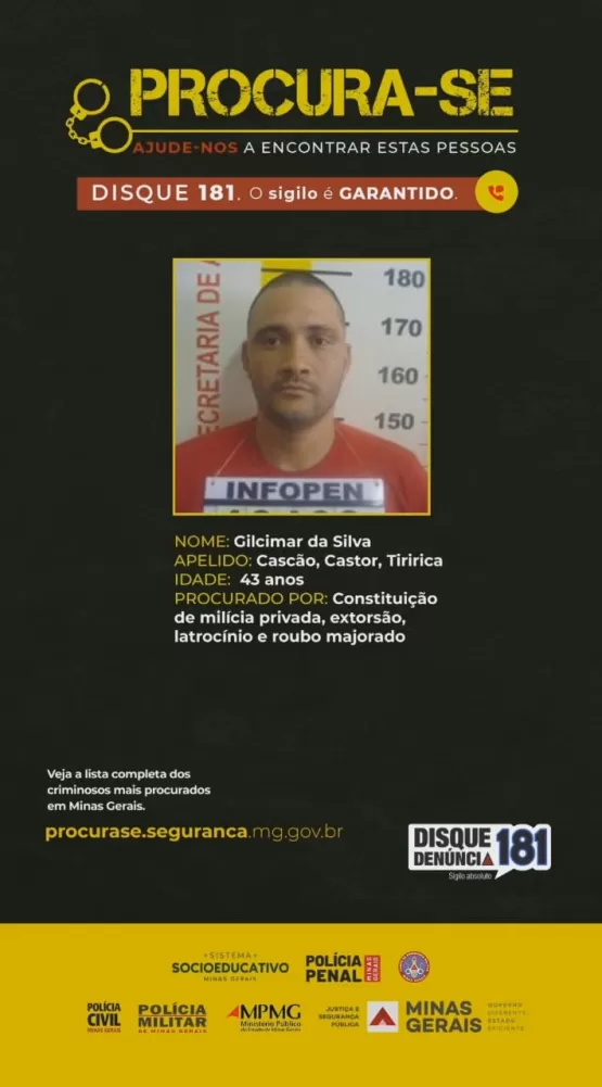 Um dos criminosos mais procurados de Minas Gerais é encontrado no Rio